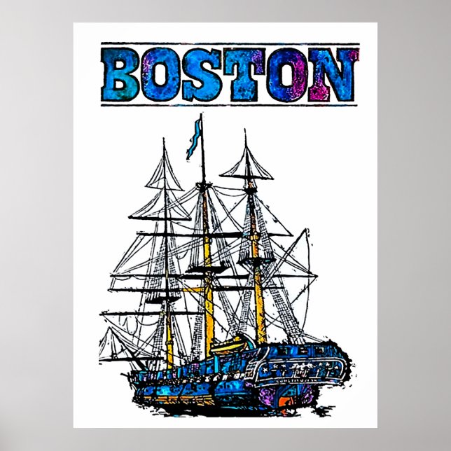 Boston-Reiseplakat  Poster (Vorne)