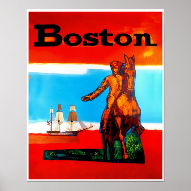 Boston-Reiseposter Poster (Vorne)