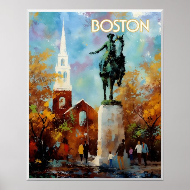 Boston-Reiseposter Poster (Vorne)