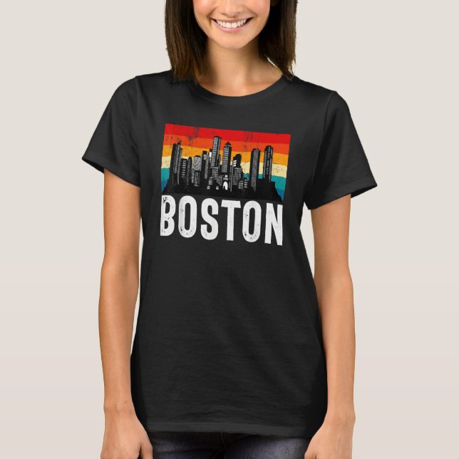 Boston  Retro Boston  Boston Massachusetts T-Shirt (Vorderseite)