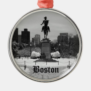 Boston-Schnee-Verzierung Silbernes Ornament