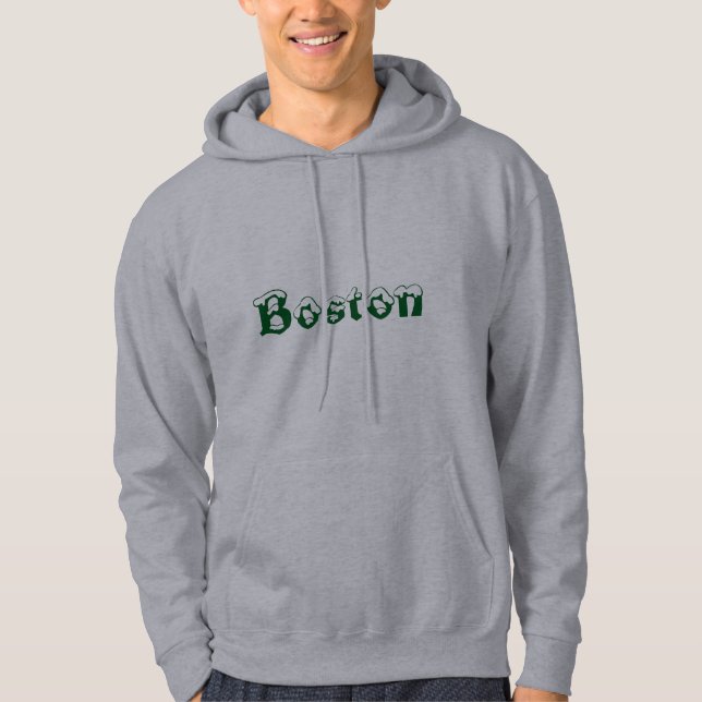 "Boston", schneegrün - Hoodies & Sweatshirt (Vorderseite)