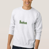 "Boston" - schneegrüne Buchstaben - Hoodies & Swea