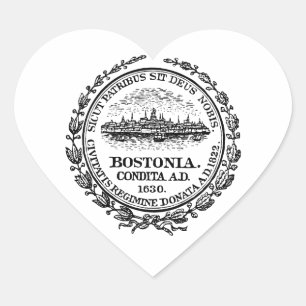 Boston-Siegel Herz-Aufkleber