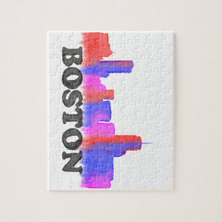 Boston-Skyline-Aquarell Puzzle