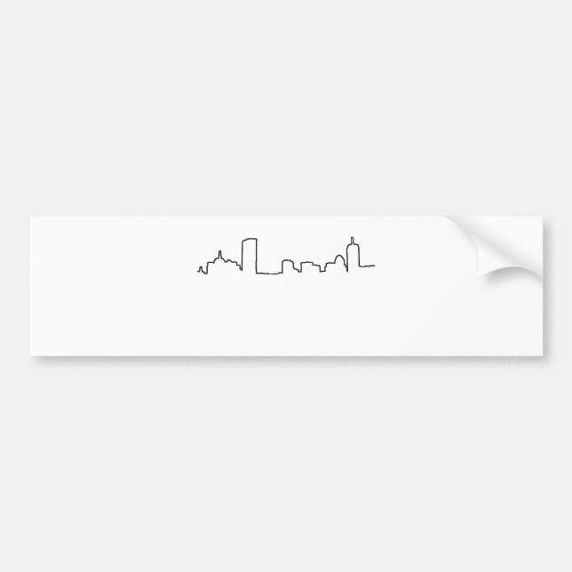 Boston - Skyline Autoaufkleber (Vorne)
