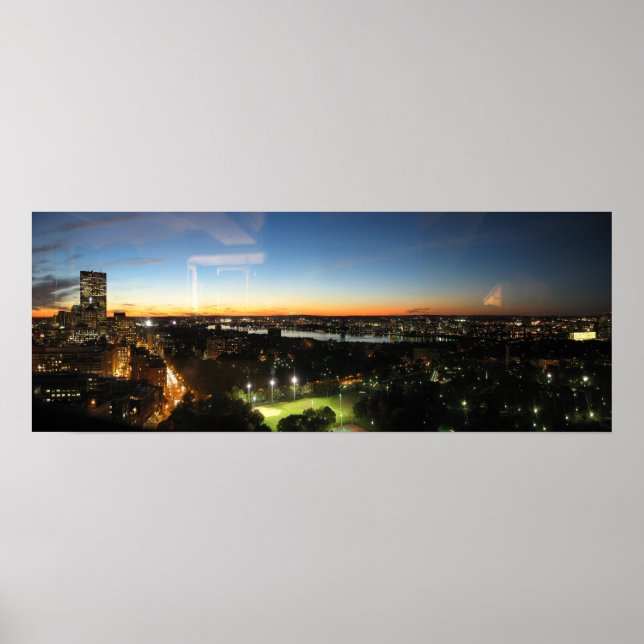 Boston Skyline bei Sunset Poster (Vorne)
