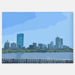 Boston Skyline Charles River Gemälde Magnet