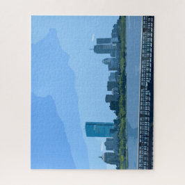 Boston Skyline Charles River Gemälde Puzzle