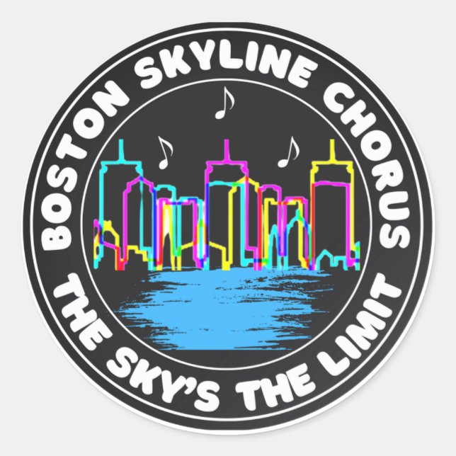 Boston Skyline Chorus Sticker (Vorderseite)
