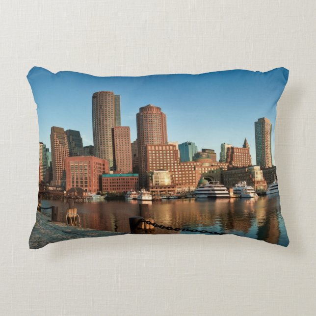 Boston-Skyline Dekokissen (Vorderseite)