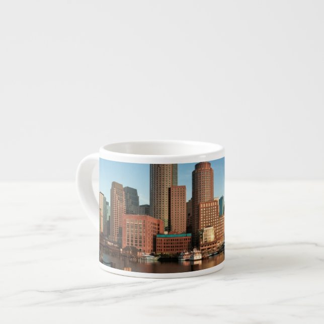 Boston-Skyline Espressotasse (Vorderseite Links)