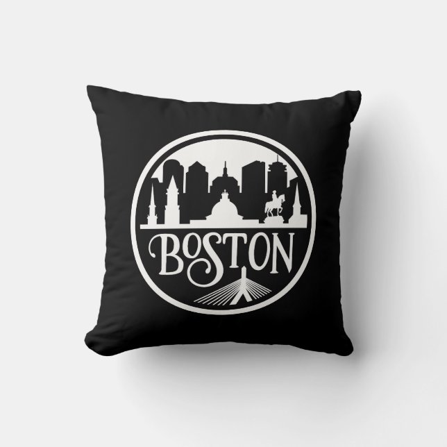 Boston Skyline Kissen (Vorderseite)