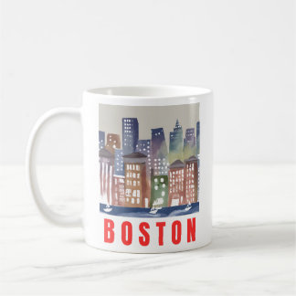 Boston Skyline Kunst: Historische Sehenswürdigkeit Kaffeetasse