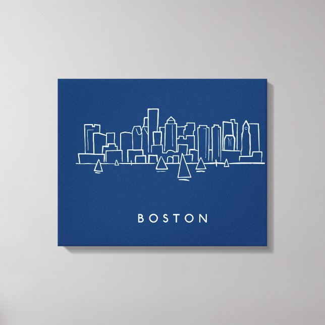 Boston Skyline Leinwanddruck (Vorderseite)