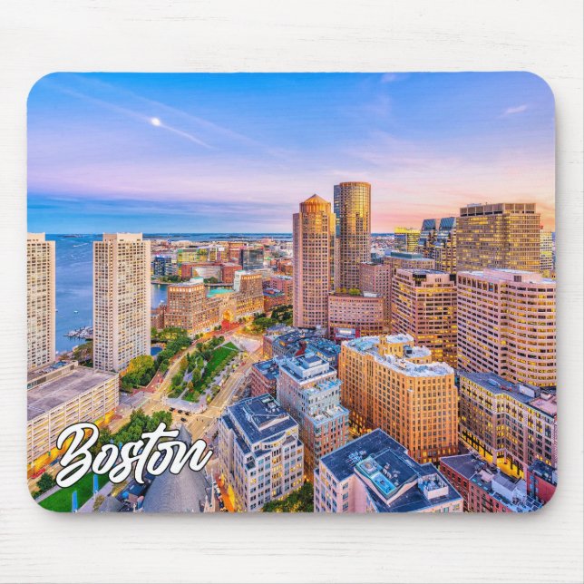 Boston Skyline, Massachusetts, USA Mousepad (Vorne)