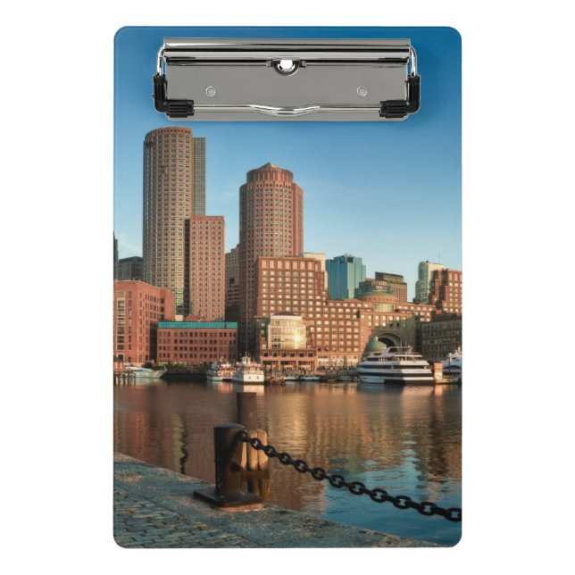 Boston-Skyline Mini Klemmbrett (Vorderseite)