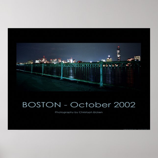 Boston - Skyline@night Poster (Vorne)
