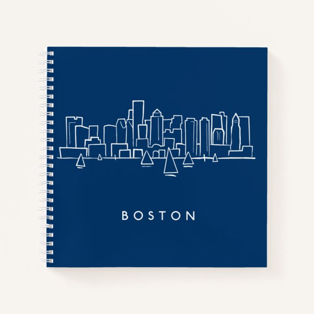 Boston Skyline Notizbuch (Vorderseite)