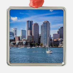 Boston Skyline Ornament Aus Metall