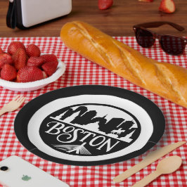 Boston Skyline Pappteller