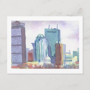 Boston Skyline Postcard Postkarte