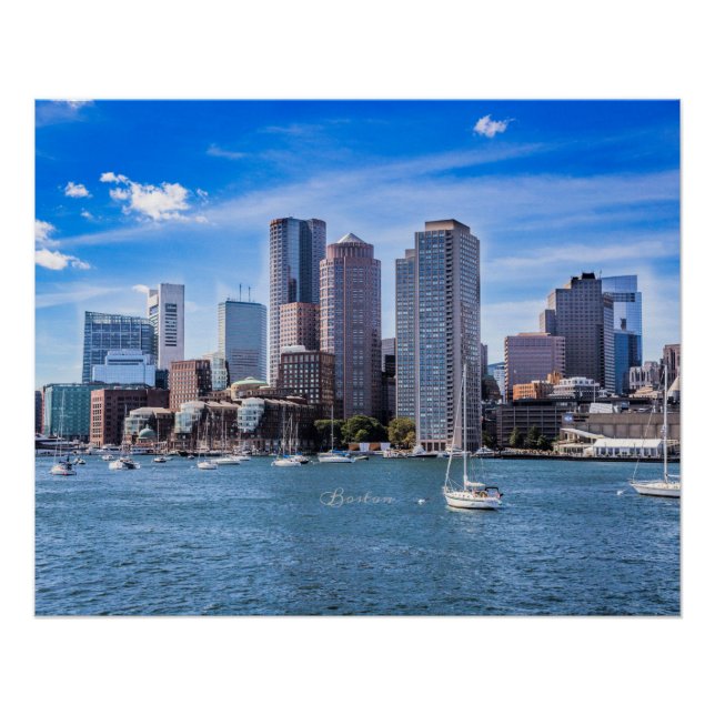 Boston Skyline Poster (Vorderseite)