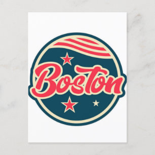 Boston Skyline & Segelboote Massachusetts Postka Postkarte