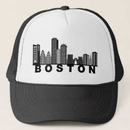 Boston Skyline Silhouette Truckerkappe