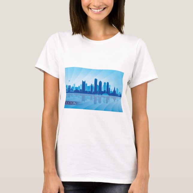 Boston Skyline T-Shirt (Vorderseite)