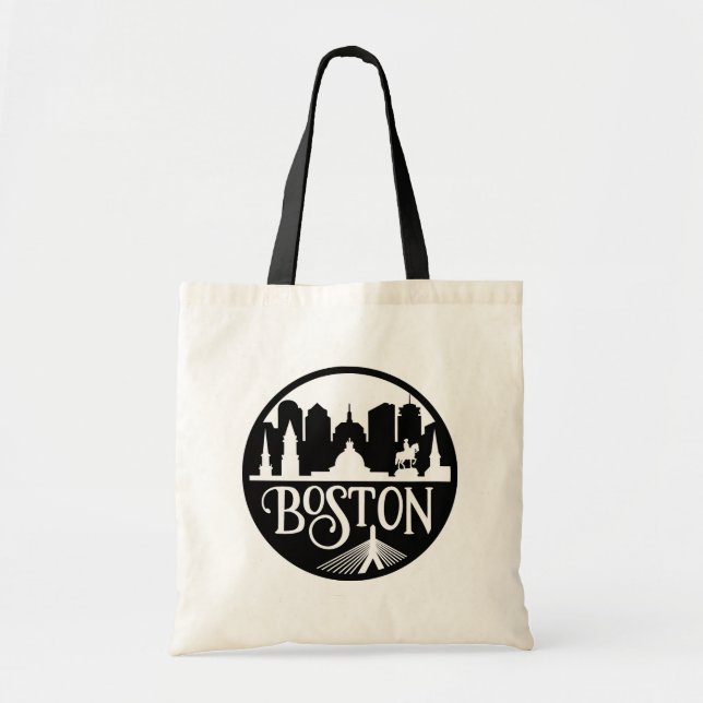 Boston Skyline Tragetasche (Vorne)