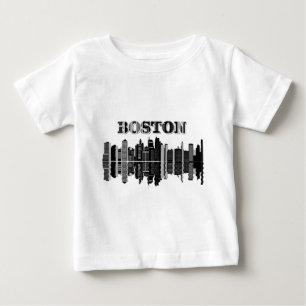 Boston Skyline Typografie Baby T-shirt
