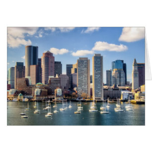 Boston-Skyline von der Ufergegend