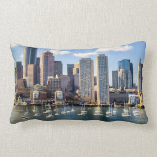 Boston-Skyline von der Ufergegend Lendenkissen