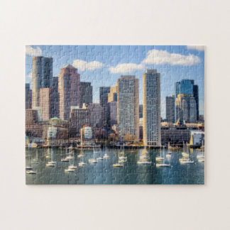 Boston-Skyline von der Ufergegend Puzzle