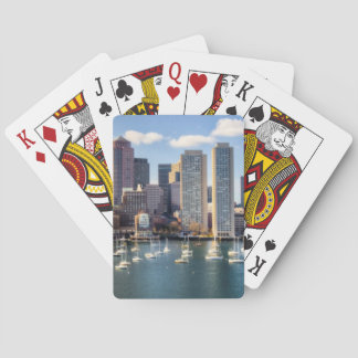 Boston-Skyline von der Ufergegend Spielkarten