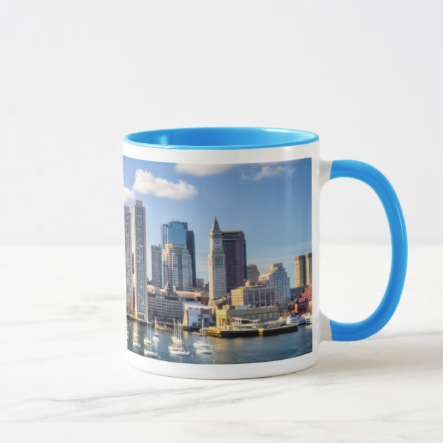 Boston-Skyline von der Ufergegend Tasse (Rechts)