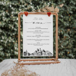 Boston Skyline Wedding Dinner Menu Card 12x18<br><div class="desc">Die Skyline Collection ist ein atemberaubendes Sortiment an sorgfältig gezeichneten Stadtskylines,  die das Wesen der ikonischen Stadtlandschaften erfassen. Diese Kollektion,  die sich perfekt für Großveranstaltungen oder Hochzeiten in Urlaubsort gleichermaßen eignet,  verkörpert den zeitlosen Charme der Stadt und bringt eine elegante Touch zu Ihrem ganz besonderen Tag.</div>