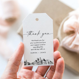 Boston Skyline Wedding Vielen Dank für Ihre Unters Geschenkanhänger