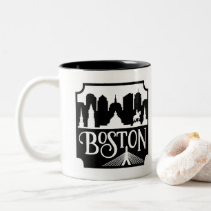 Boston Skyline Zweifarbige Tasse