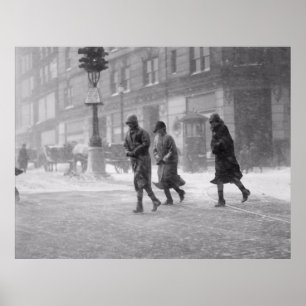 Boston Snowstorm Dezember 1936 Poster