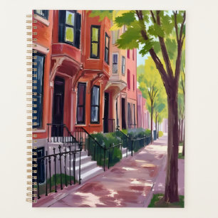 Boston Sommer Massachusetts Brownstone Häuser Planer