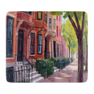 Boston Sommer Massachusetts Brownstones Schneidebrett