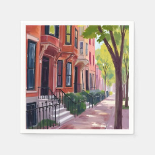 Boston Sommer   Massachusetts Brownstones Serviette