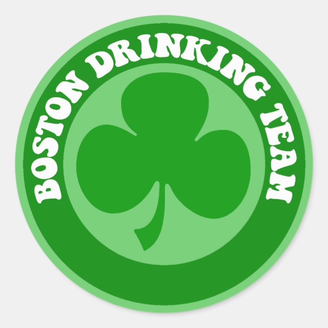 Boston St Patrick's Day Runder Aufkleber (Vorderseite)