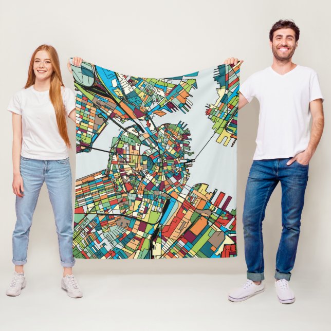 Boston-Stadt USA Fleecedecke (Beispiel)