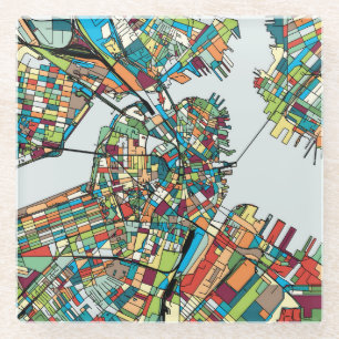 Boston-Stadt USA Glasuntersetzer