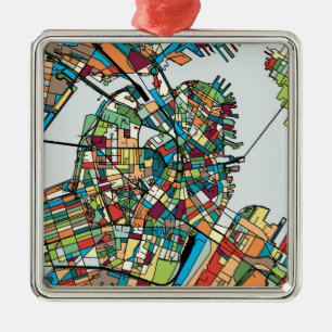 Boston-Stadt USA Ornament Aus Metall