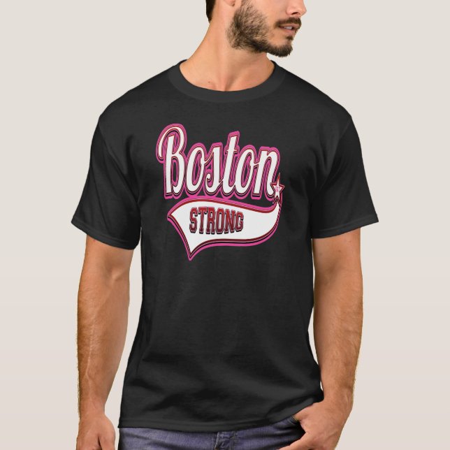 Boston stark im Rosa T-Shirt (Vorderseite)