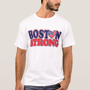 Boston stark mit amerikanischem Herzen T-Shirt